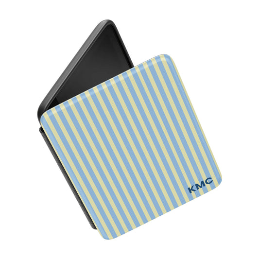Lemon Sky Stripes Personalized Kindle Case