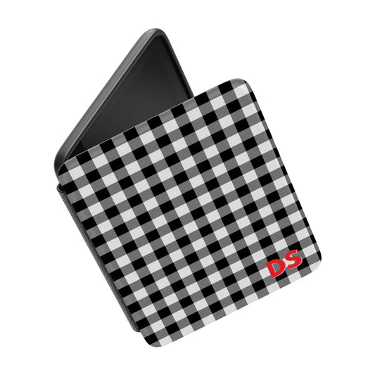 Onyx Gingham Personalized Kindle Case