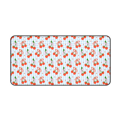 Strawberry Gingham Desk Mat
