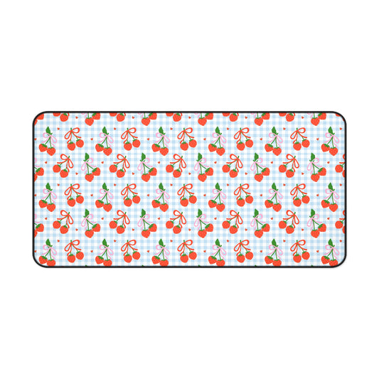 Strawberry Gingham Desk Mat
