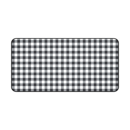 Black Gingham Desk Mat