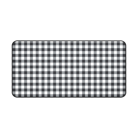 Black Gingham Desk Mat