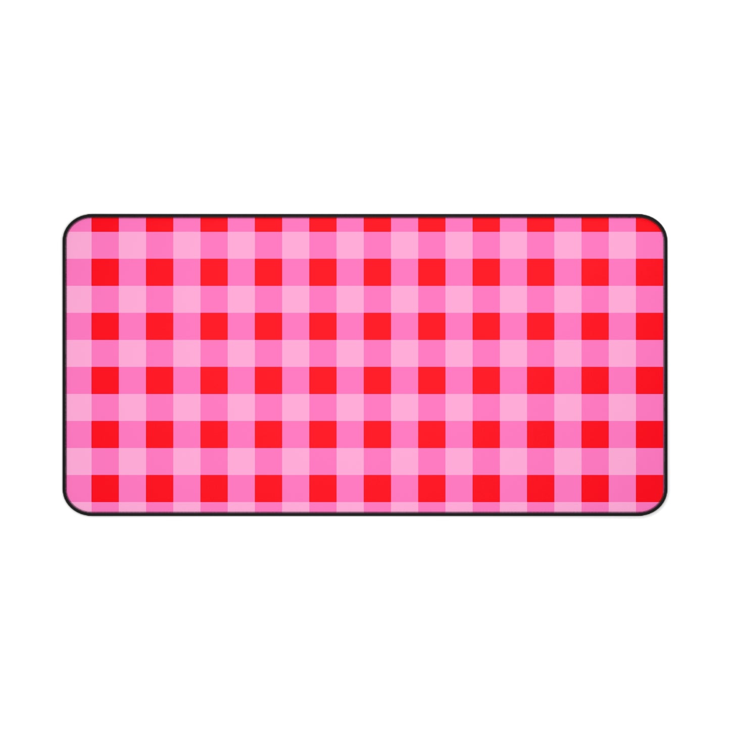 Pink Gingham Desk Mat