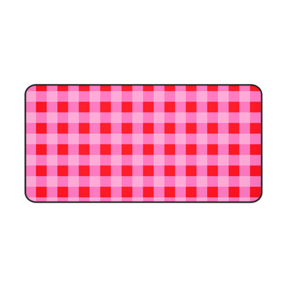 Pink Gingham Desk Mat