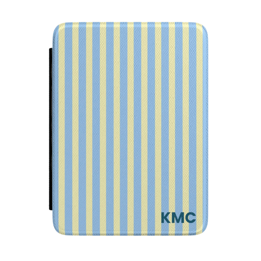 Lemon Sky Stripes Personalized Kindle Case