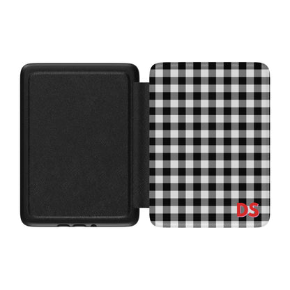Onyx Gingham Personalized Kindle Case