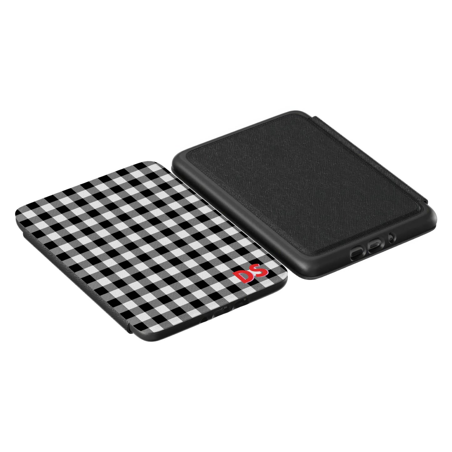 Onyx Gingham Personalized Kindle Case