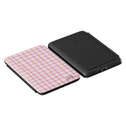 Sorbet Plaid Personalized Kindle Case