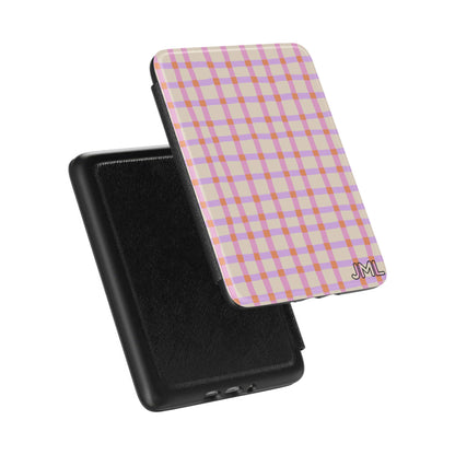 Sorbet Plaid Personalized Kindle Case