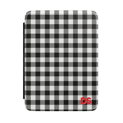 Onyx Gingham Personalized Kindle Case